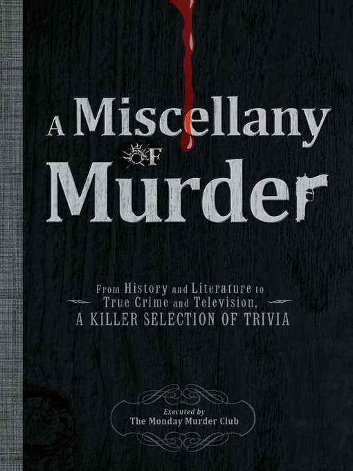 Cover image for A Miscellany of Murder